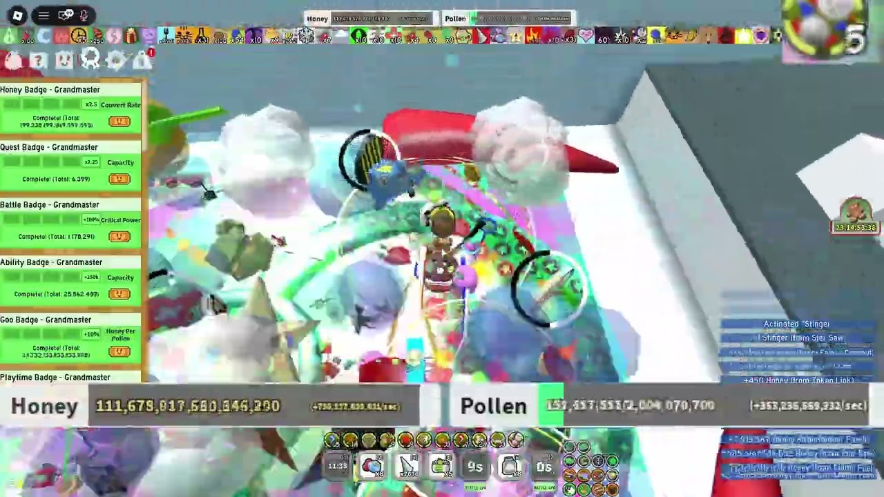 hitting 200QD honey in bee swarm simulator