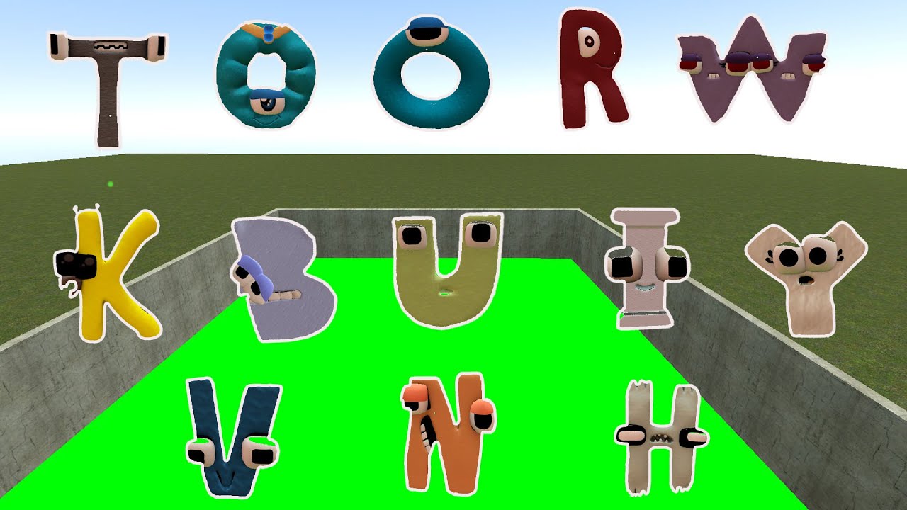 DESTROY 3D ALPHABET LORE FAMILY in TOXIC HOLE - Garry's Mod