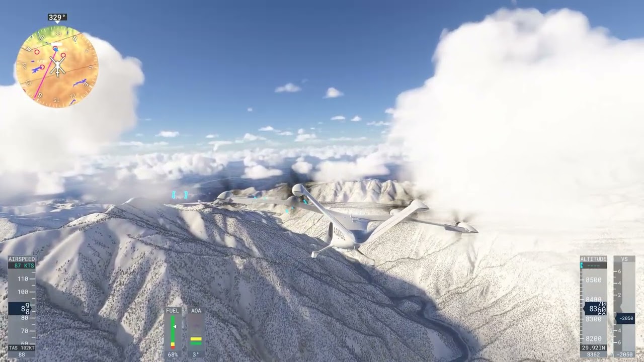MSFS2024 Joby-S4 北アルプス大橋から立山砂防事務所へ2026 01 24   14 42 16 07