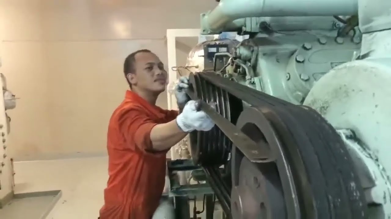 How to adjust the V-belt of Air Conditioning Plant? | Paano mag-adjust ng V-belt |YORK Refrigeration