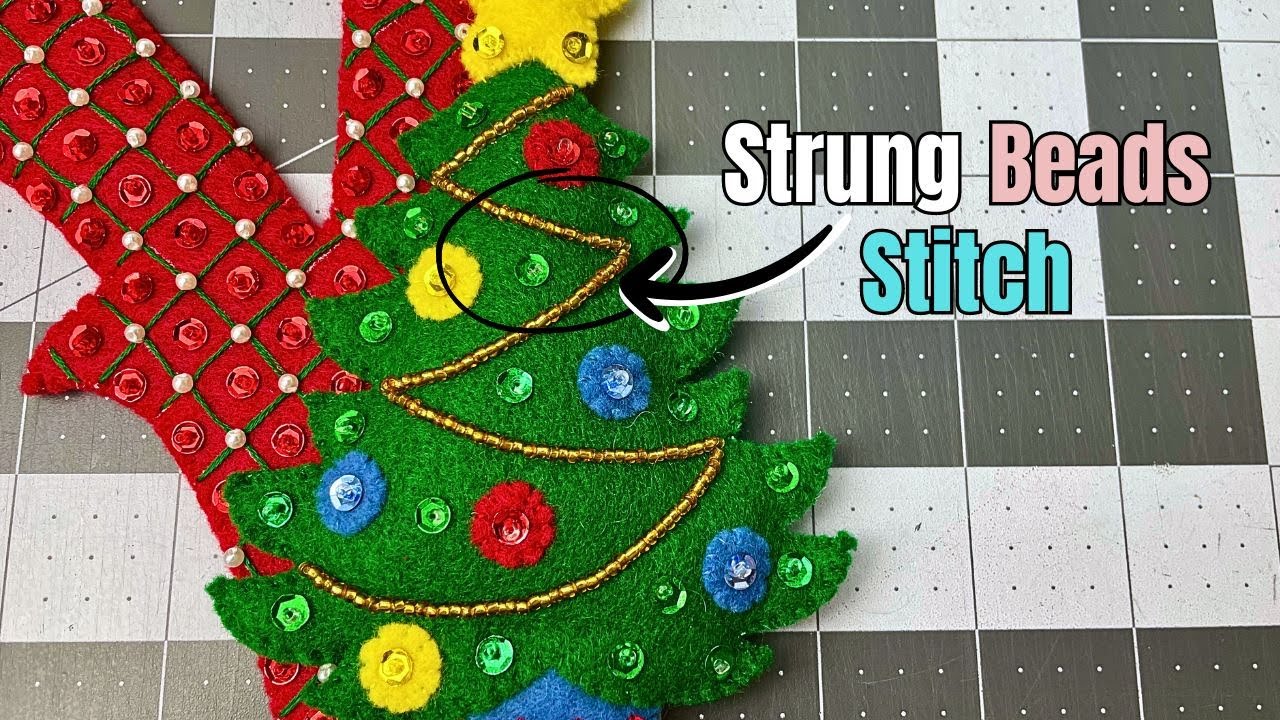 How To String Beads On Felt