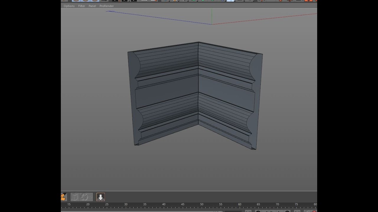 C4D tutorial 01 - moldings corners