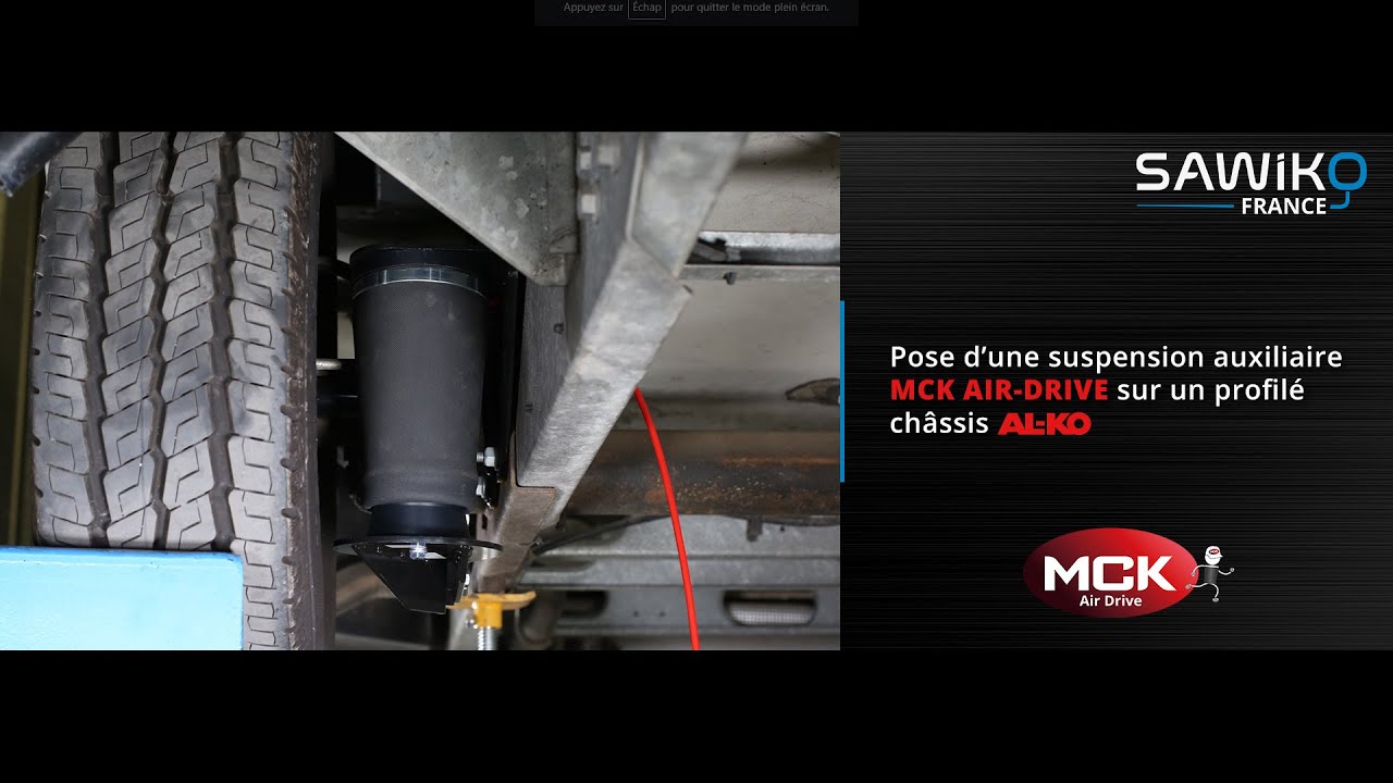 Pose d’une nouvelle suspension auxiliaire MCK AIR-DRIVE sur un profilé châssis AL-KO