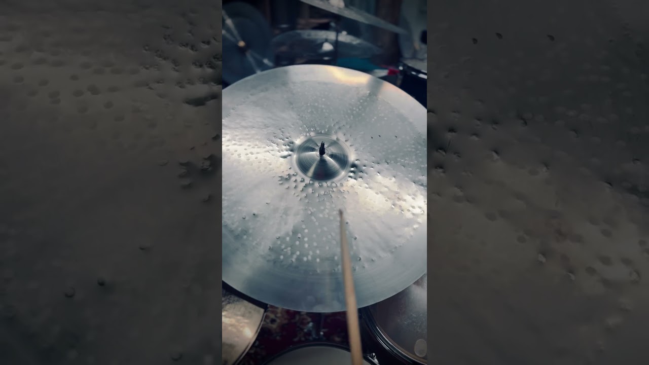 Kmicic Dot 24&rdquo; ride cymbal - one of a kind (iPhone sound) #kmiciccymbals #drums #customcymbals
