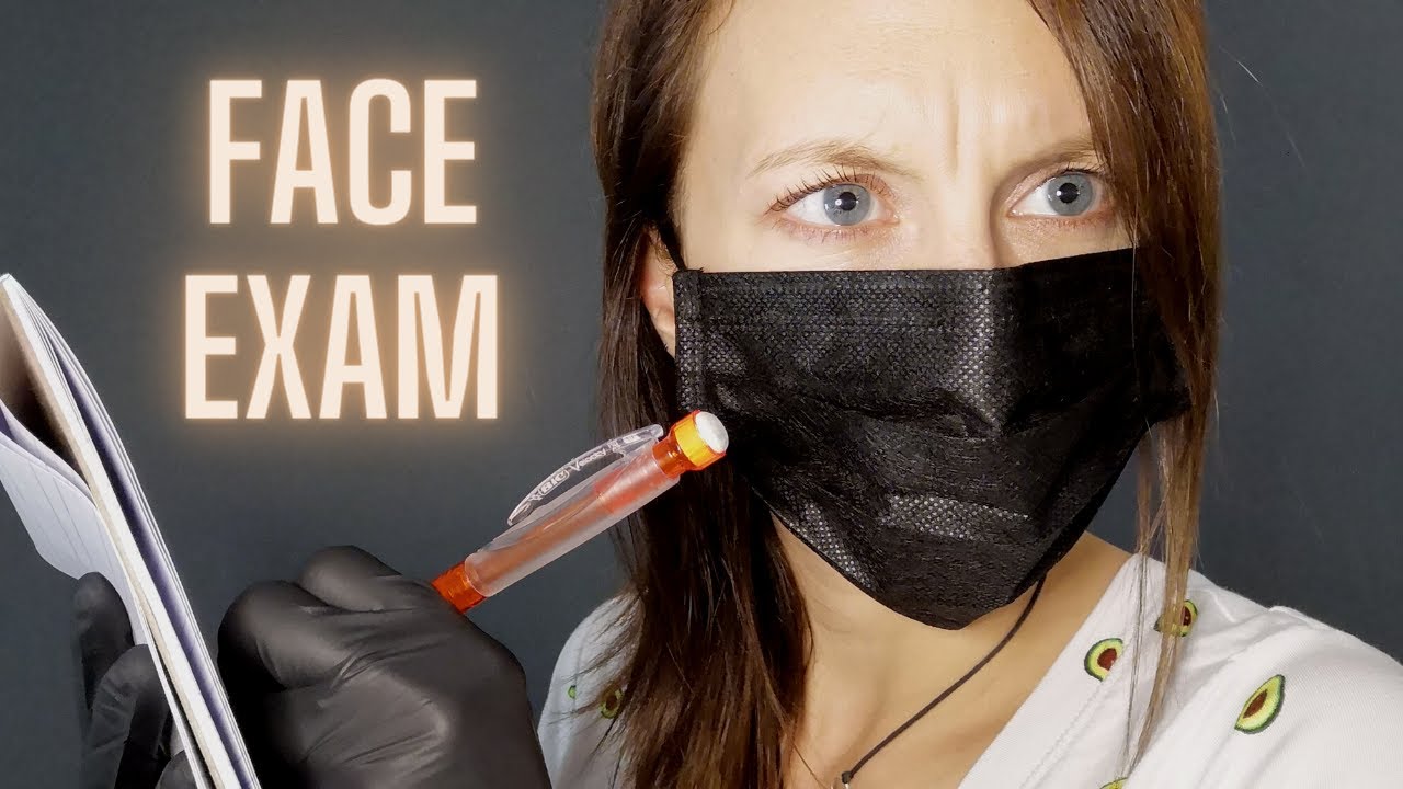 ASMR Face Examination, Inaudible, Latex Gloves, Taking Notes