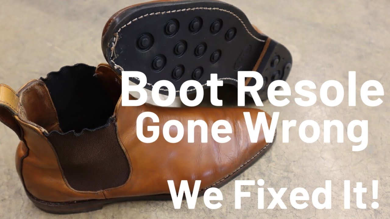 A BAD Resole Job on These Chelsea Boots | We Refurbish Them Correctly