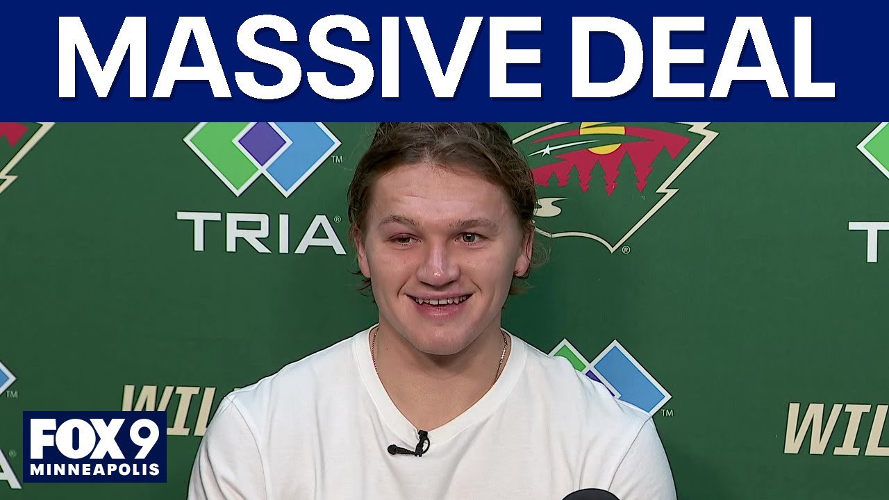 Kaprizov reacts after signing massive new deal with Minnesota Wild
