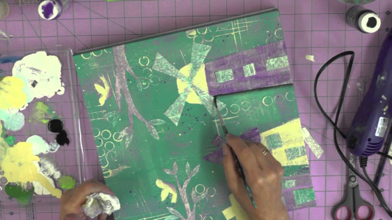 Mixed Media Beautiful World Canvas Tutorial
