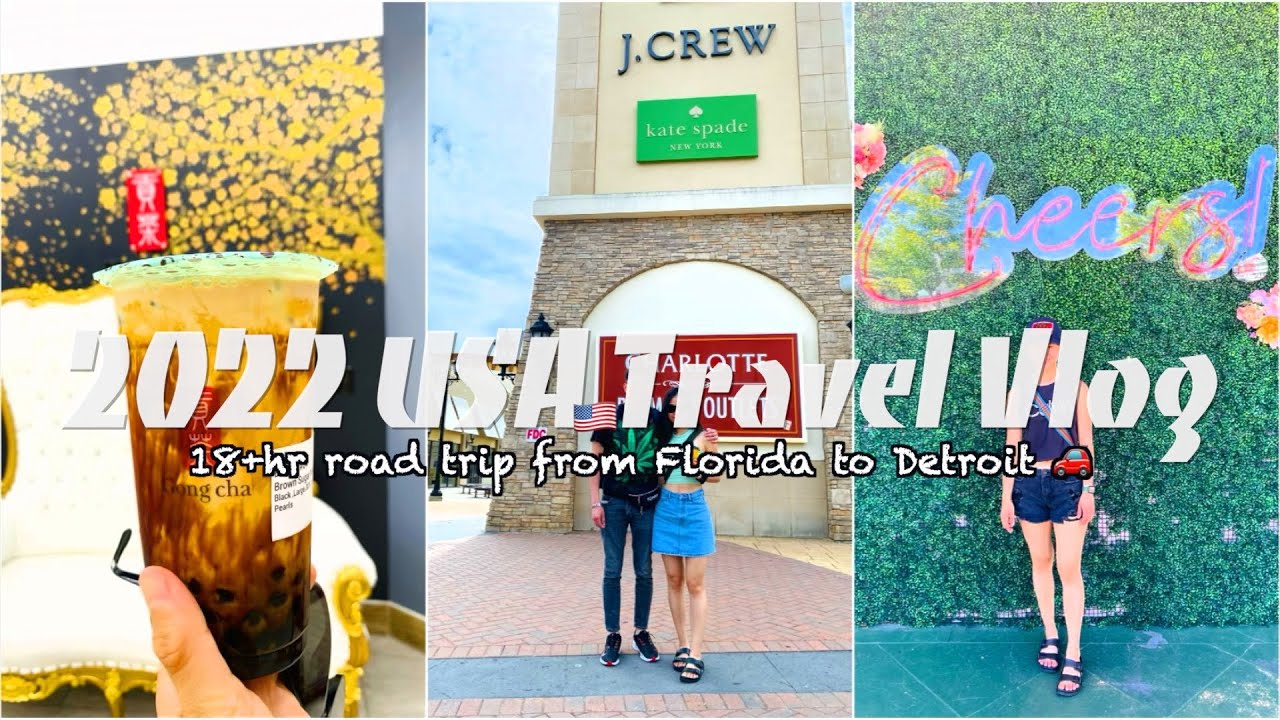 9D8N Travel Vlog 🇺🇸 road trip from Orlando 🔜 Detroit 🚗 Hot Chicken Takeover 🧇 Columbus #22.28