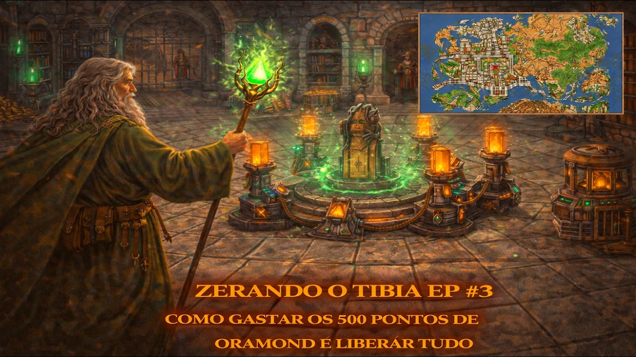 ZERANDO O TIBIA EP #3 | COMO GASTAR OS 500 PONTOS DE ORAMOND E LIBERAR TUDO