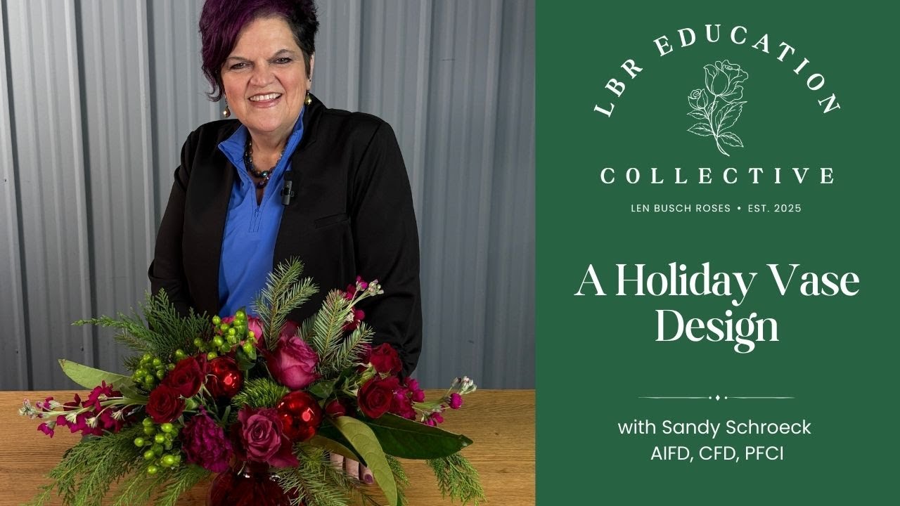 Design a Festive Holiday Vase Arrangement | Rich Reds, Berries & Seasonal Texture