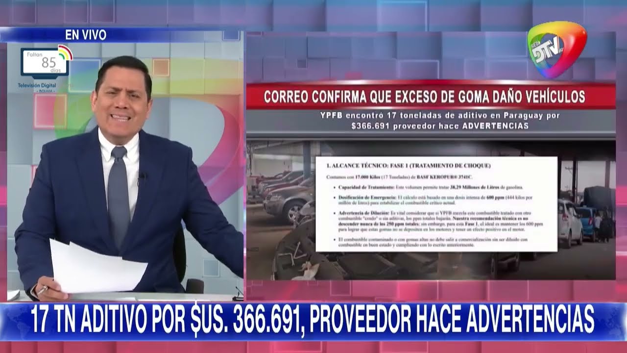 🔥Correo devela que YPFB compró aditivo para mezclar gasolina con GOMA por $us. 366.691, solo hay st.