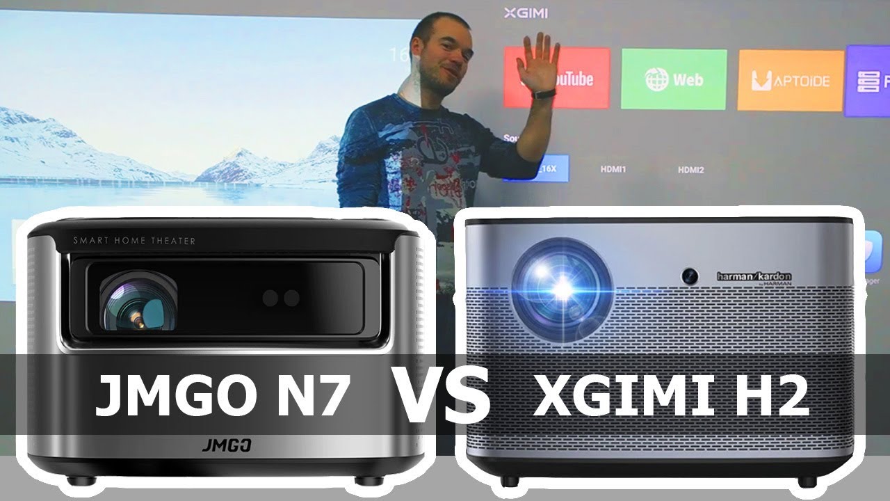 Jmgo N7 vs Xgimi H2 сравнение Full HD проекторов с Алиэкспресс из Китая.