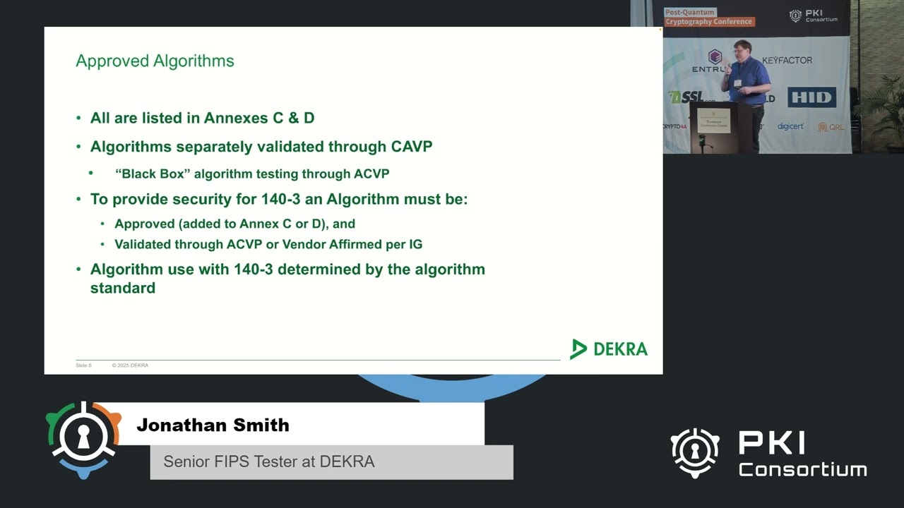 PQC in FIPS 140-3, status and roadmap
