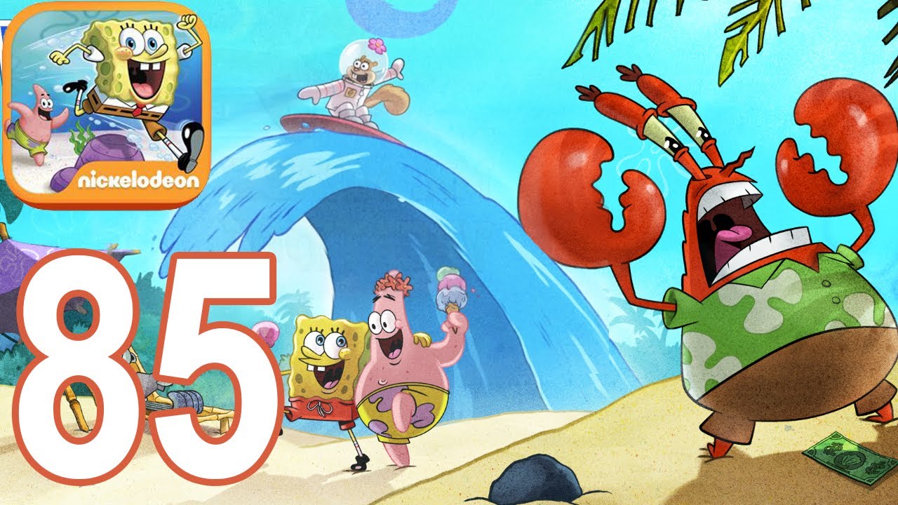 SpongeBob Patty Pursuit - MR  Krabs Vacation All Levels & Endings - Walkthrough Part 85 (iOS)
