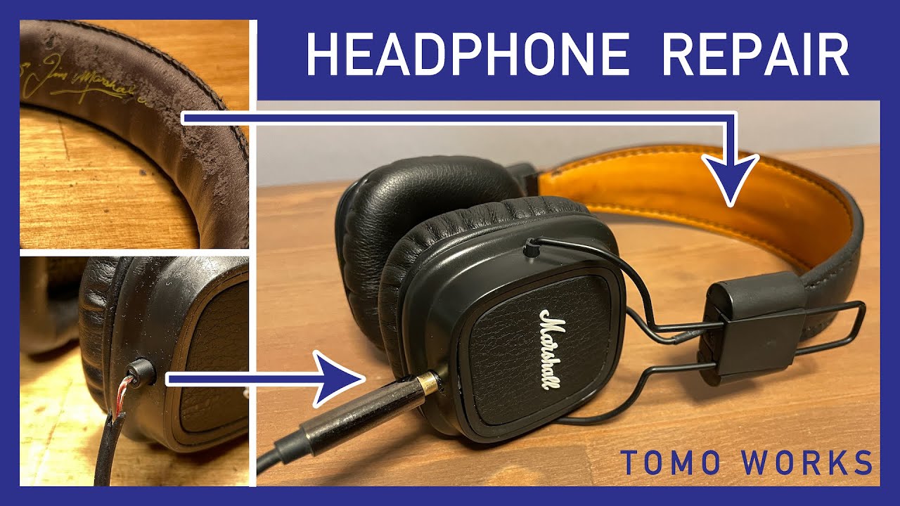 【ジャンク修理】ボロボロのヘッドホンを修理&改造　ヘッドバンド張り替え　ケーブル着脱式 HEADPHONE REPAIR