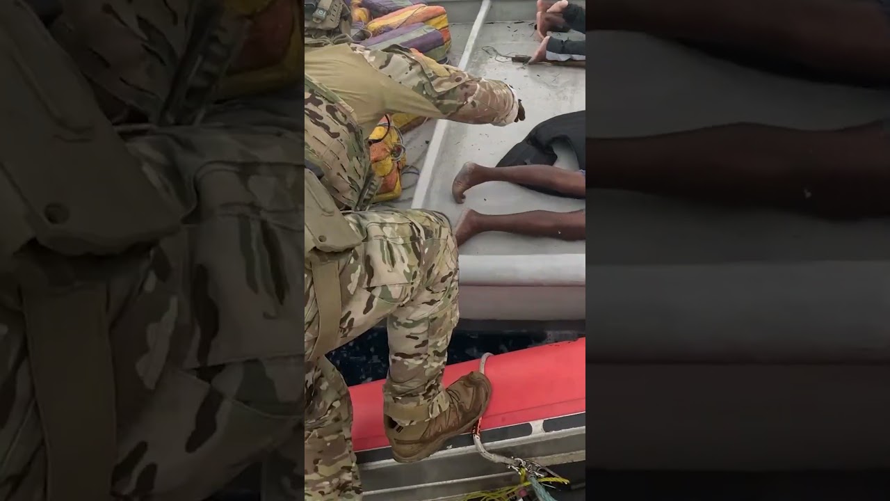 BUSTED! Follow Coast Guardsmen as they jump aboard a suspected drug smuggling vessel