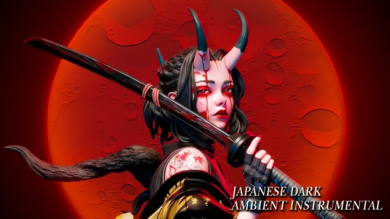 Japanese Dark Ambient — Crimson Moon Oni Warrior