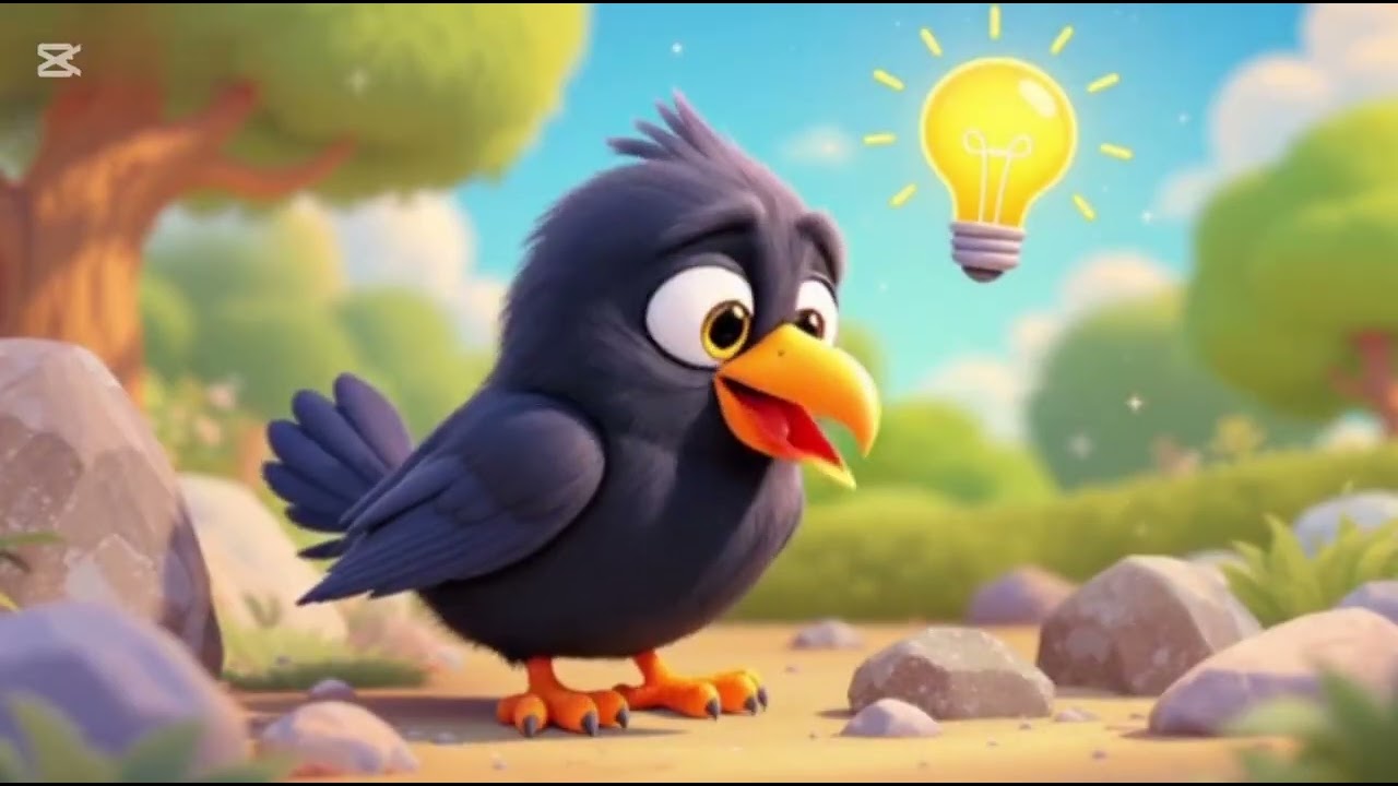 Thirsty Crow Story for Kids 🐦 | Moral Story in Hindi | Animated Cartoon