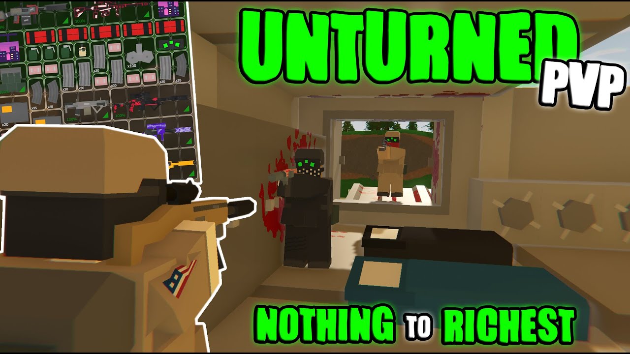 How I Went From NOTHING To STACKED in 100 Player Server - Unturned PvP (Part 1 of 2)