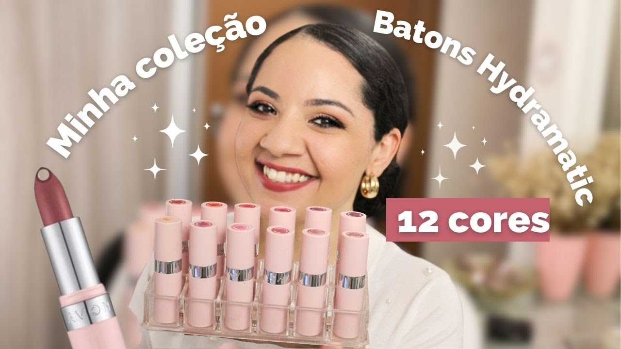 💄 RESENHA NOVA COLEÇÃO DE BATONS HYDRAMATIC DA AVON |TESTEI TODAS AS 12 CORES
