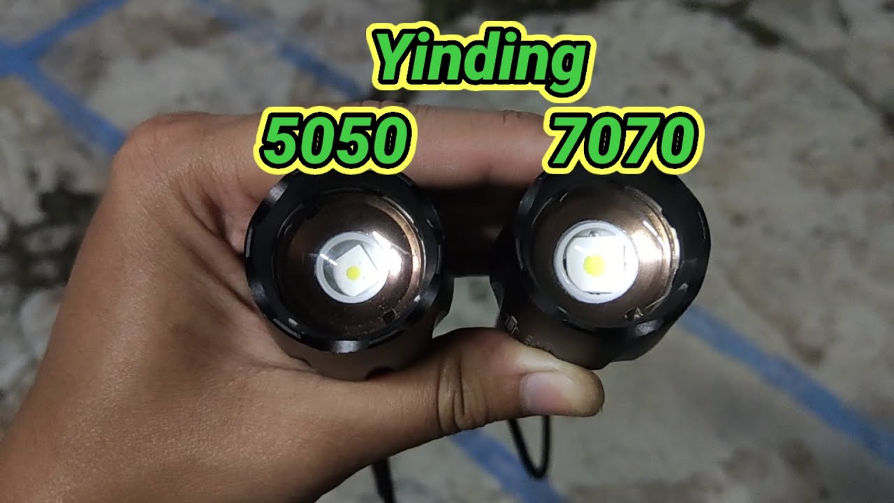 Perbedaan sorot TaffLed E17 led Yinding 5050 dan 7070