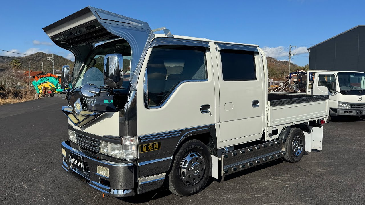 H11 エルフ 2トンベース Wキャブ デコトラカスタム マニ割り仕様 154,000km