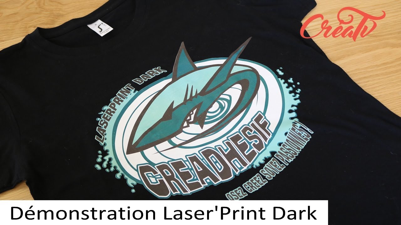 Créa'TV-  Démonstration Flex Imprimable Laser'Print Dark