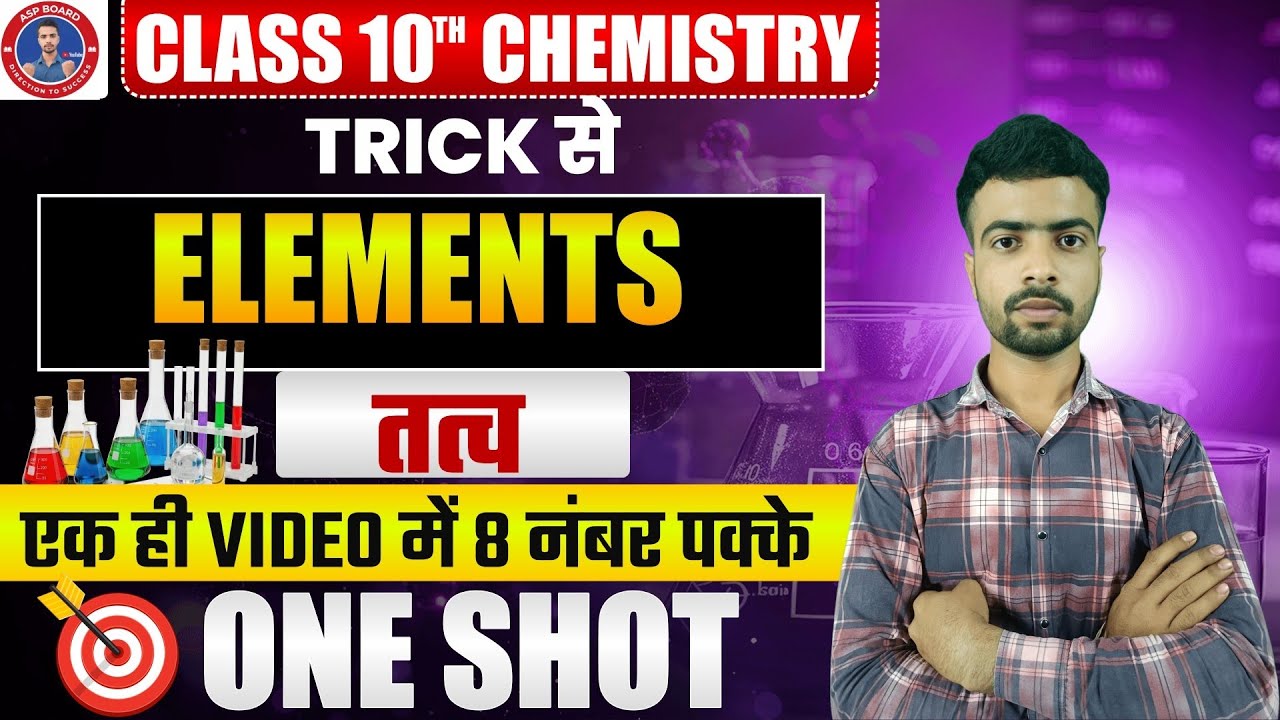 Periodic Table on Your Finger Tips (2027) in Hindi ।  Bihar Board Chemistry Class, 10 मिनट में 