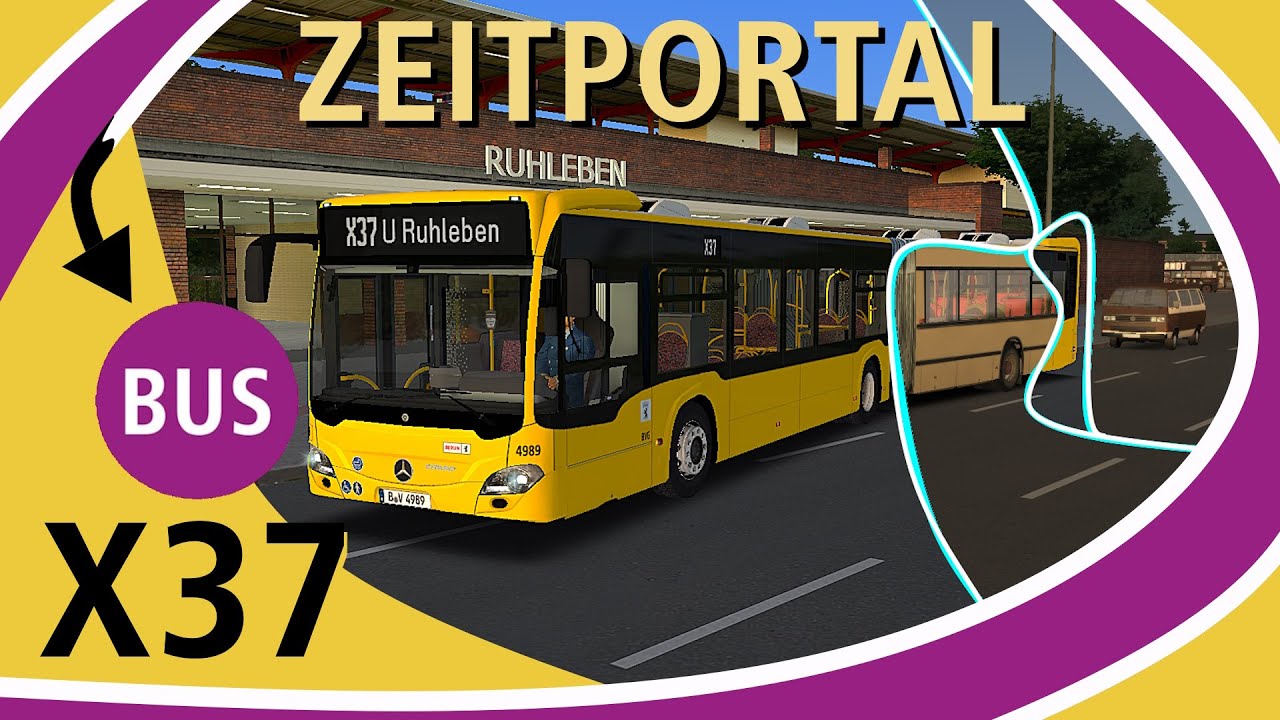 Im Zeitmaschinen-Bus nach U Ruhleben - OMSI 2 - BVG Bus Linie X37 - kommentiert