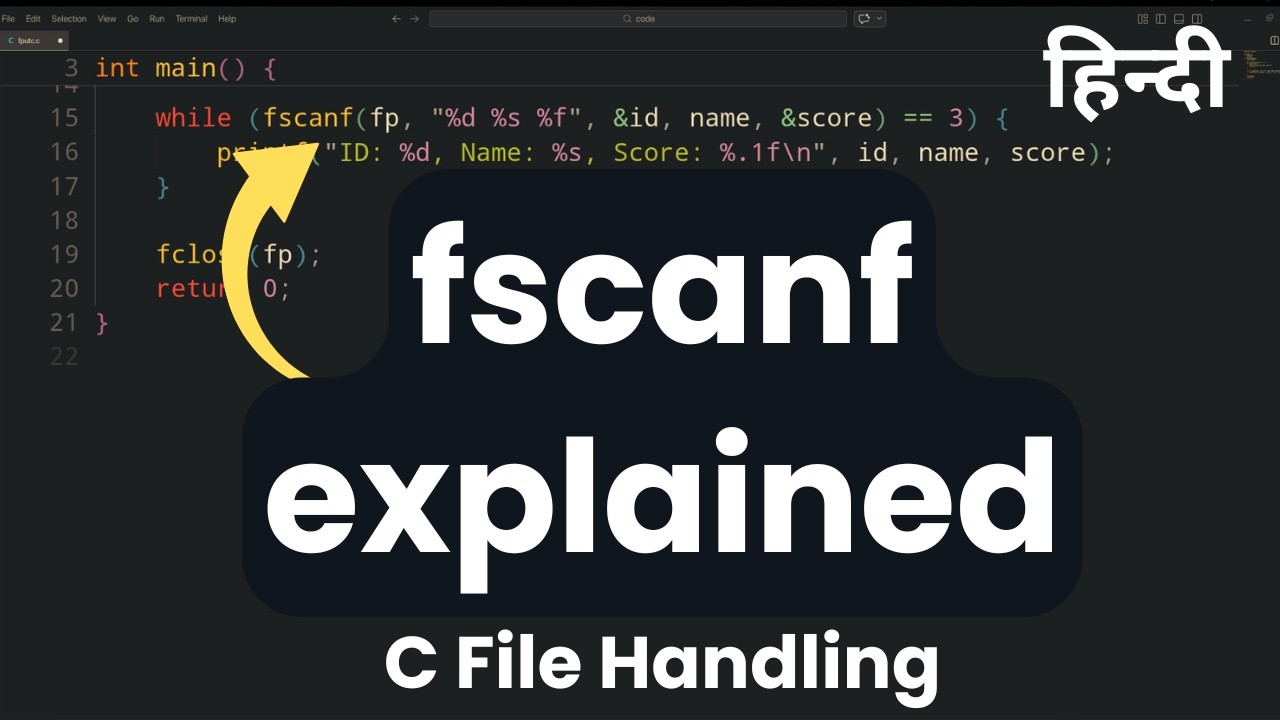 How to use fscanf function to Read from a file in C Programming | File Handling Tutorial