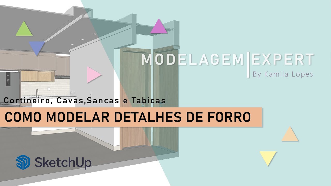 COMO MODELAR DETALHES DE FORRO NO SKETCHUP