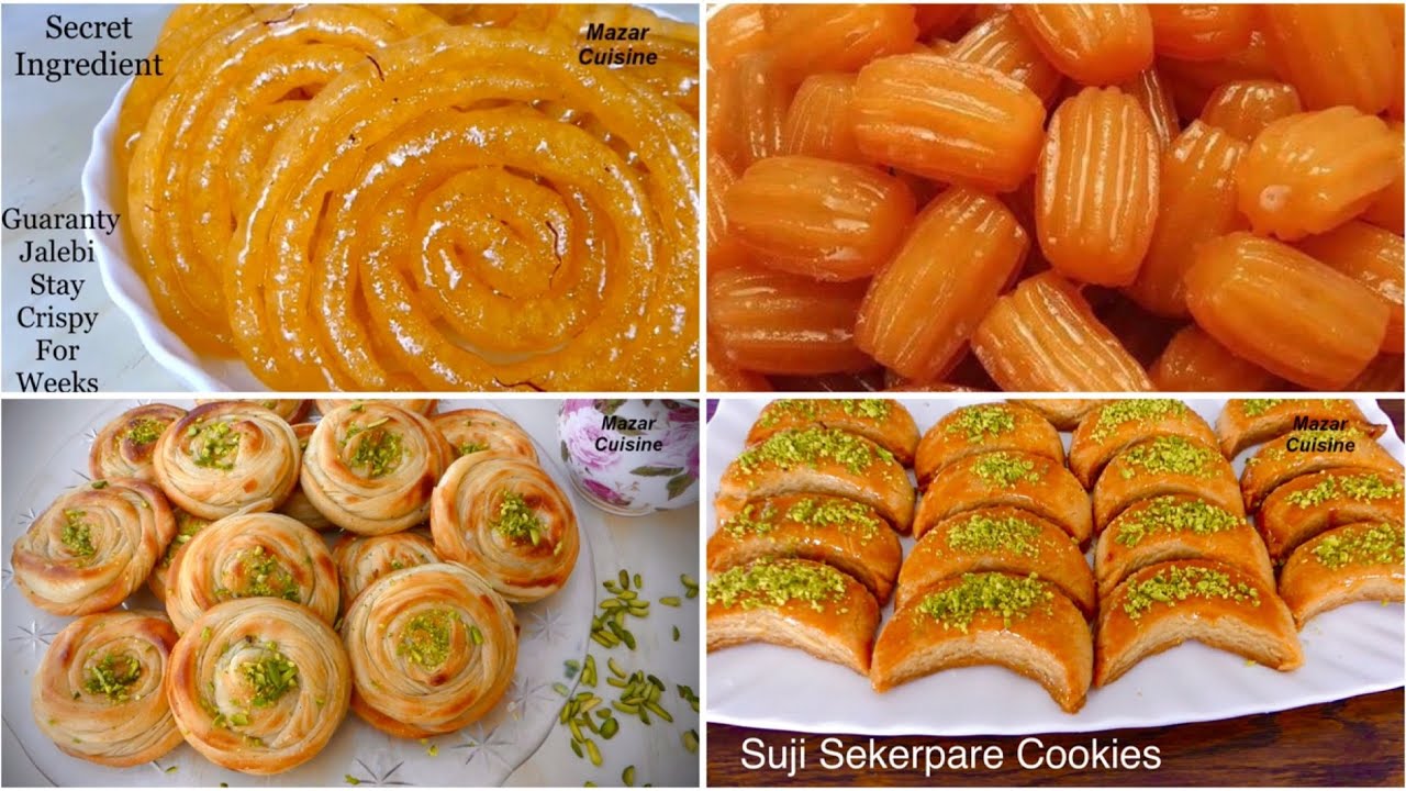 4 Easy Eid Desserts Recipes چهار نوع شیرینی بی نظیر مخصوص عید Eid Special Sweets