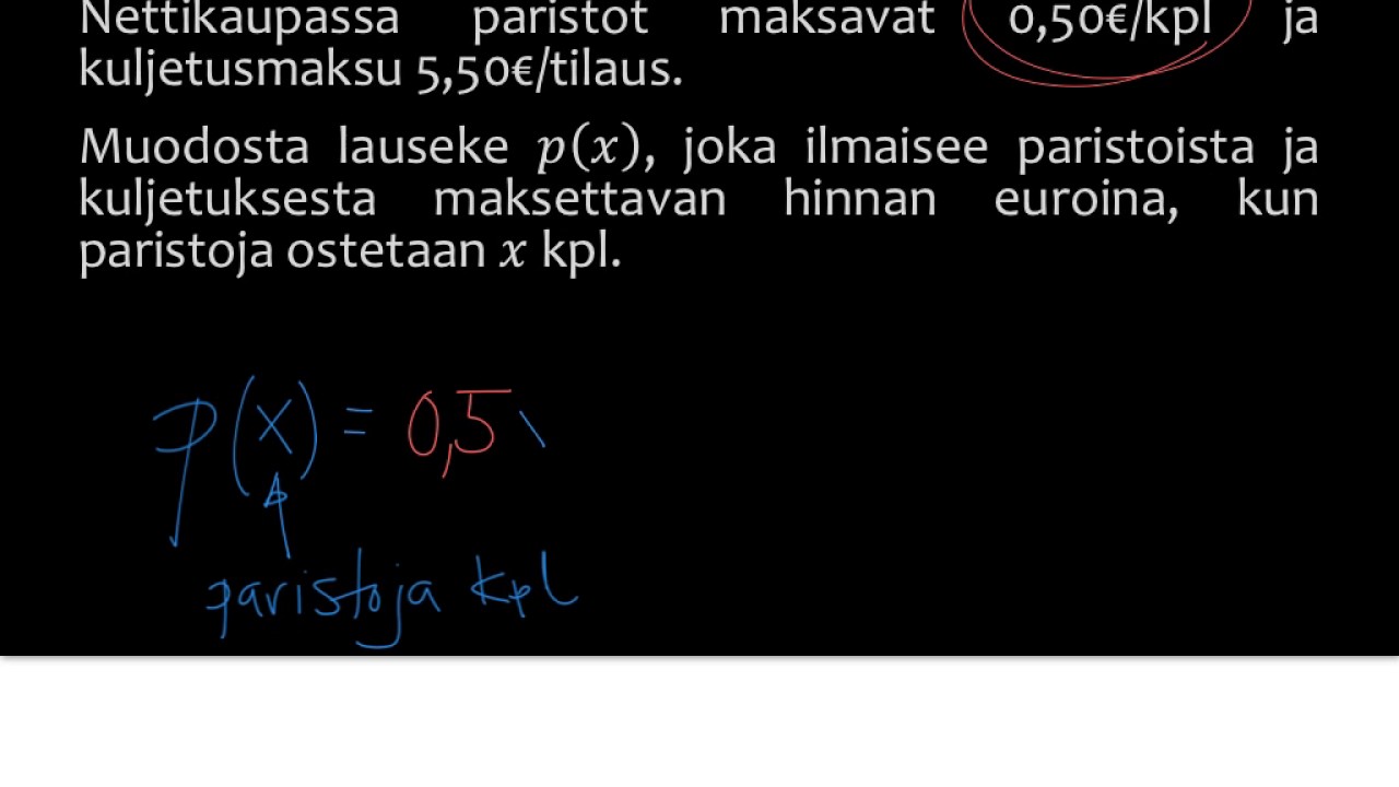 7. Lineaarinen funktio