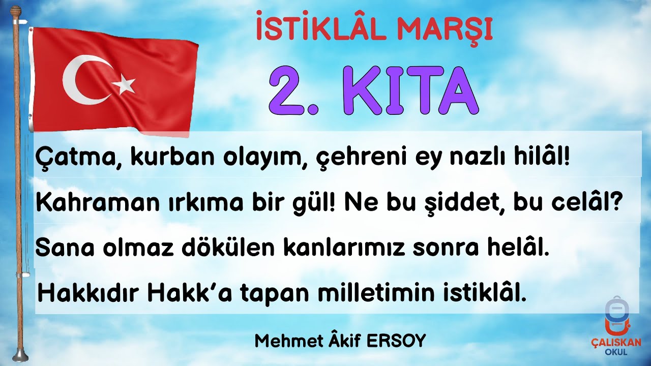 İSTİKLAL MARŞI 2. KITA EZBERLEME - 10 TEKRAR