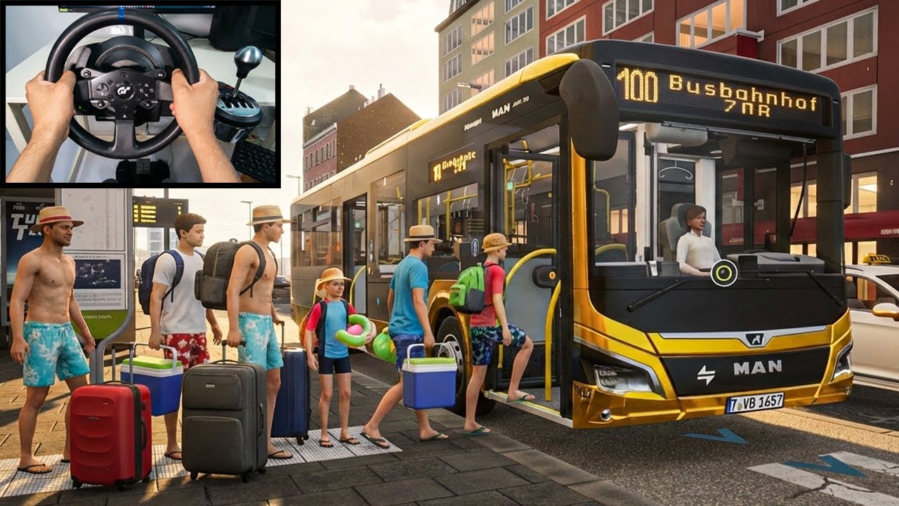 Realistic Bus Simulator 2026 - New City Transport Simulator: Bus | Thrustmaster T300RS gameplay
