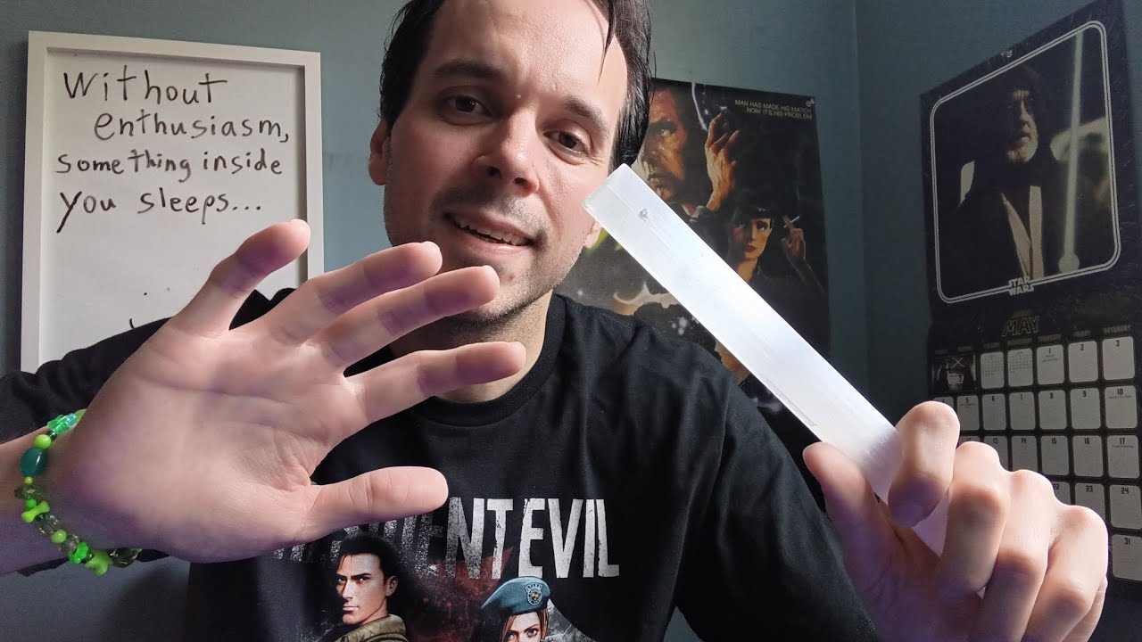 ASMR Hand Movements w/ Selenite Wand & Whispers
