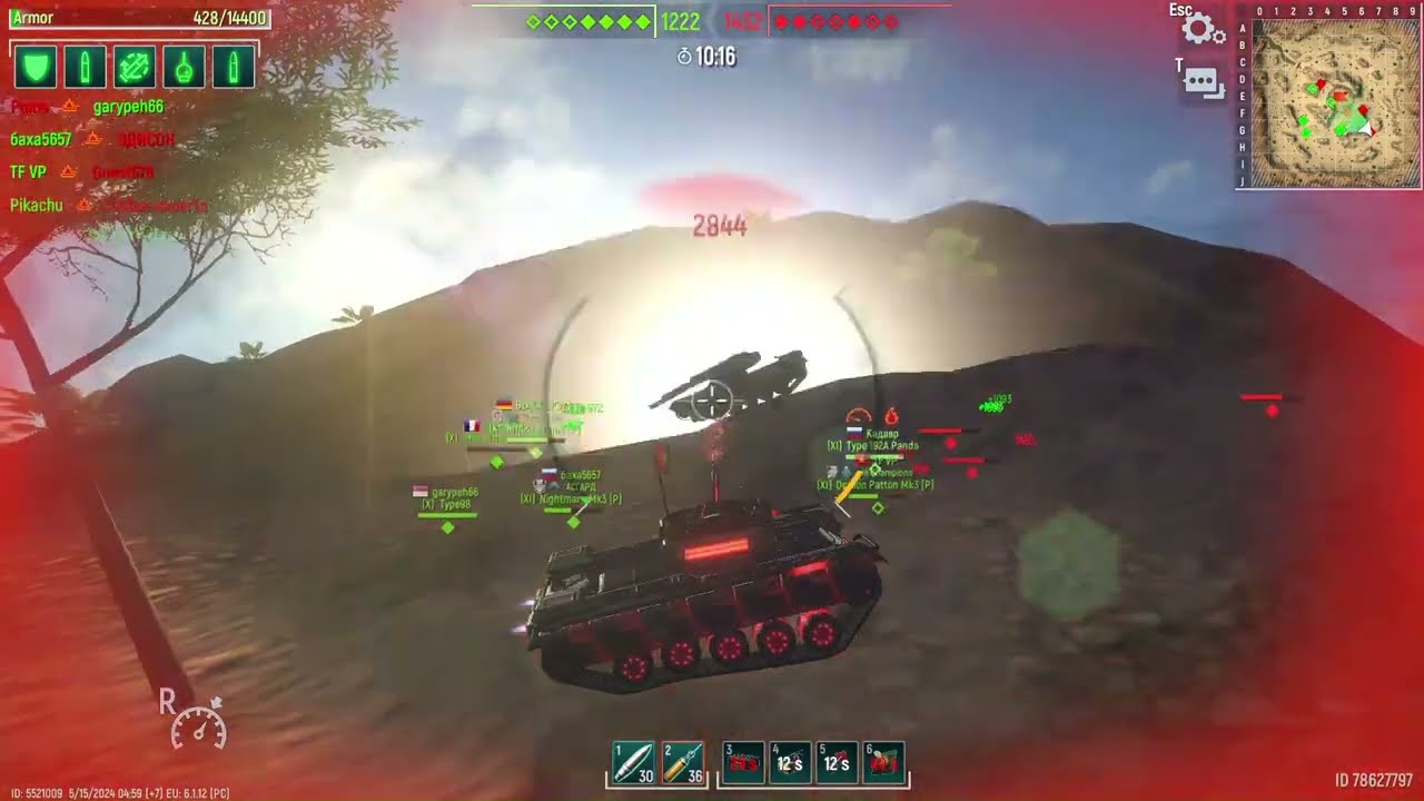 Tank Force: VNC 2 vs 7 late game -  El Ayun in the summer