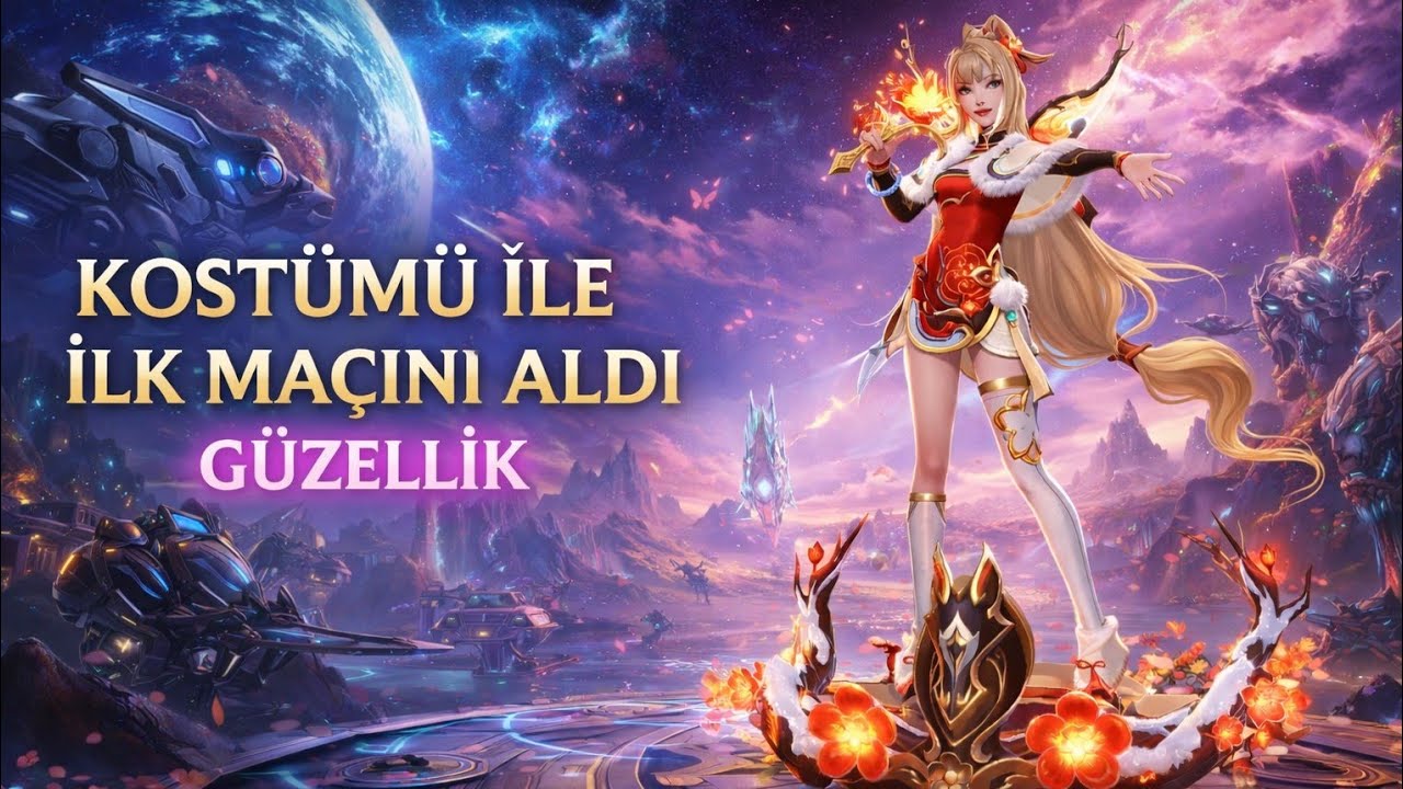Kostümlü Seraphine ile ilk maç ve galibiyet :) League Of Legends (wild rift) 19