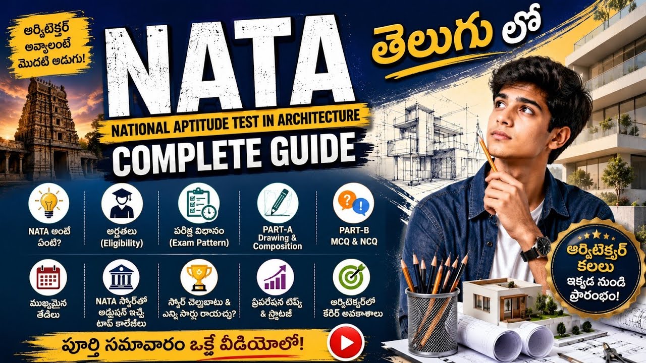 NATA Exam Full Details | Bachelor of Architecture Course | B.Arch | NATA Exam Pattern ||