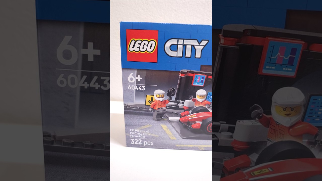 Unboxing LEGO CITY 60443 F1 Pit Stop & Pit Crew with Ferrari Car
