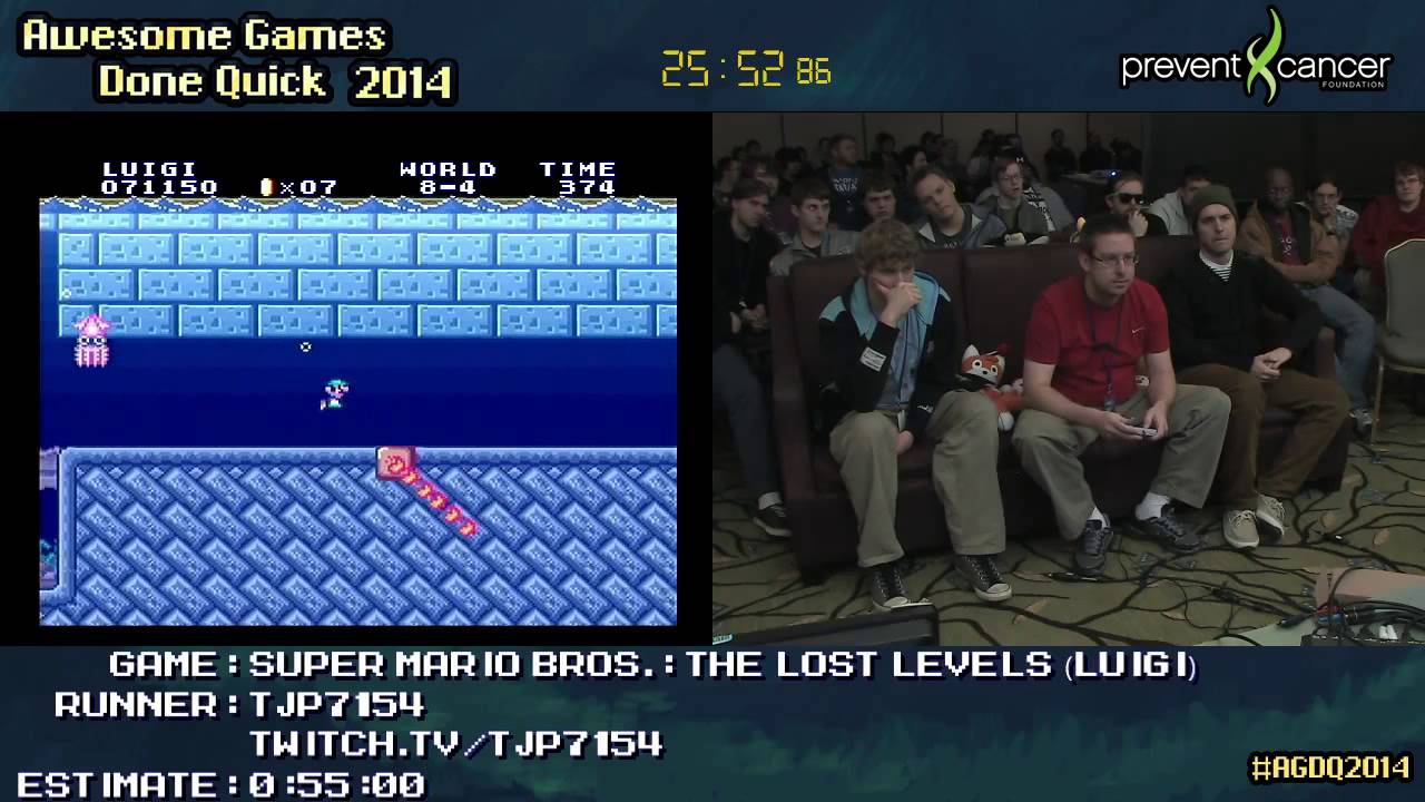 Super Mario Bros: The Lost Levels :: SPEED RUN Live (0:43:55) [SNES] by tjp7154 #AGDQ 2014