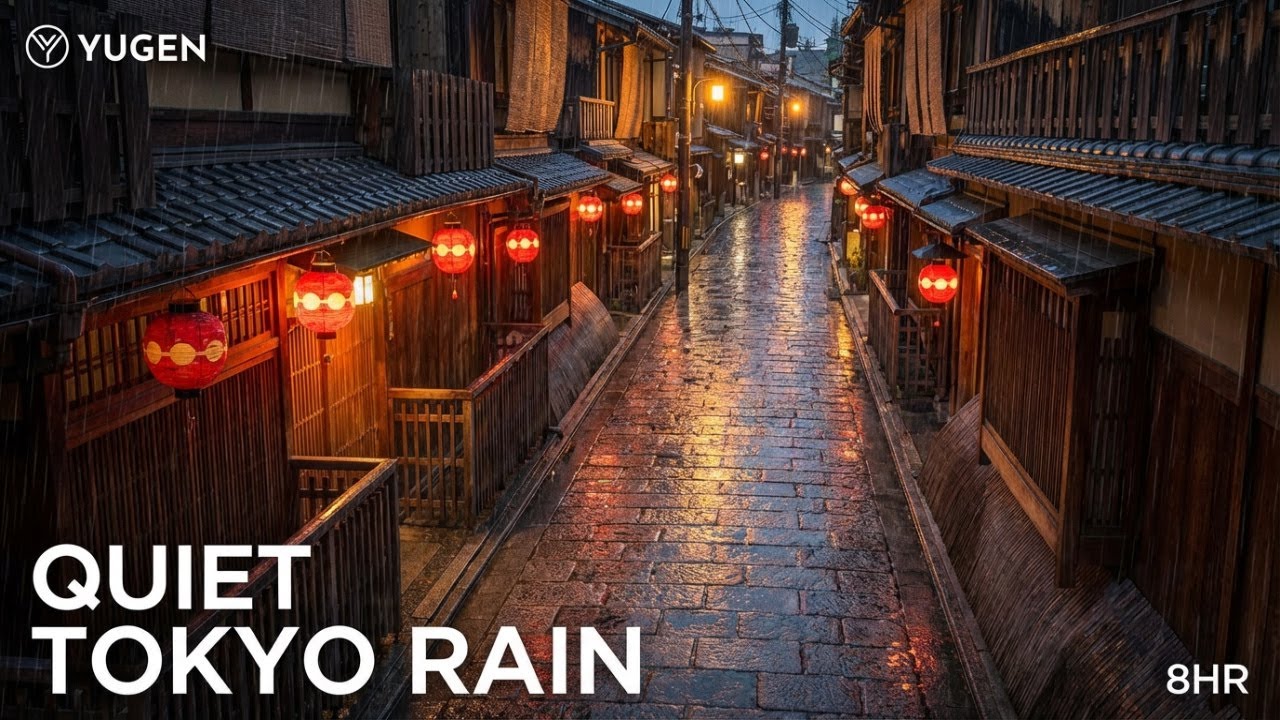 Rainy Japanese Night | 8 Hours of Ambient City Rain for Sleep, Study & Relaxation