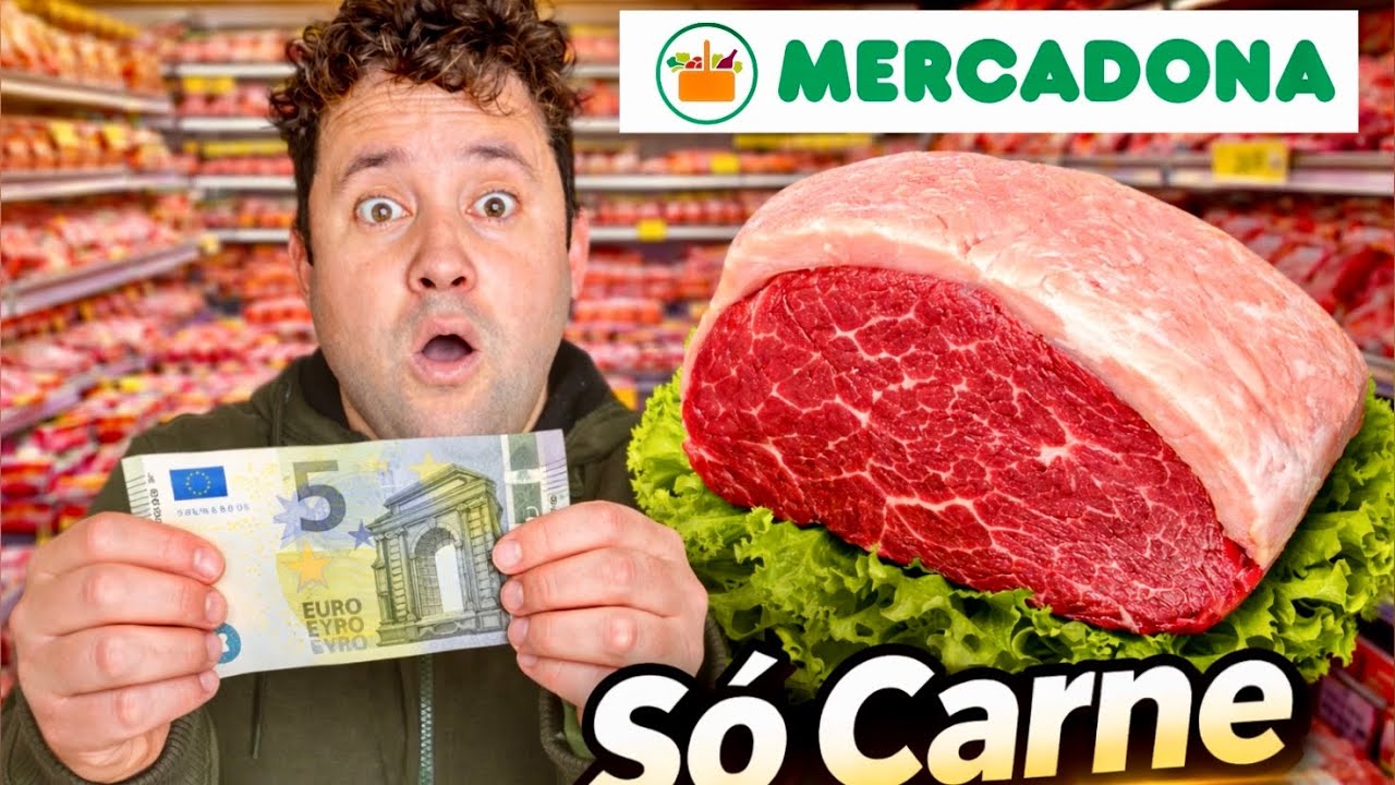 ALMOÇANDO COM 5 EUROS NO MERCADONA (só carne)