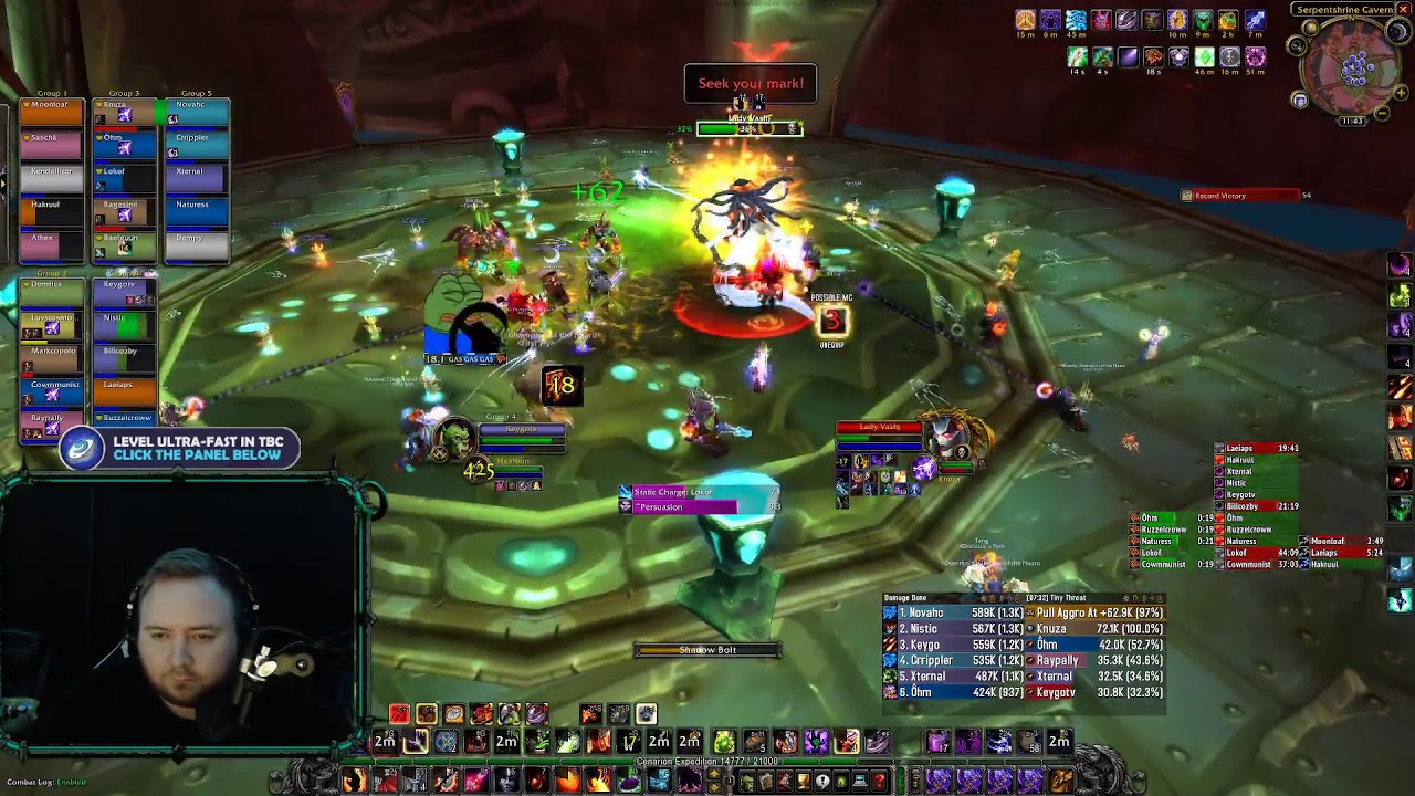 WoW TBC SSC DEMONOLOGY FELGUARD BIG DAMAGE