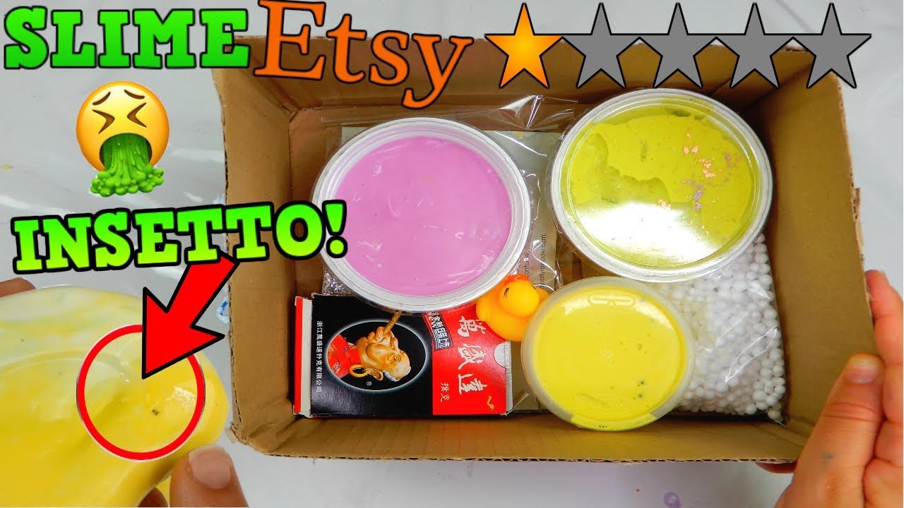 SLIME MISTERY BOX DA 1 STELLA COMPRATA DA ETSY! INSETTO NELLO SLIME PUZZOLENTE iolanda sweets
