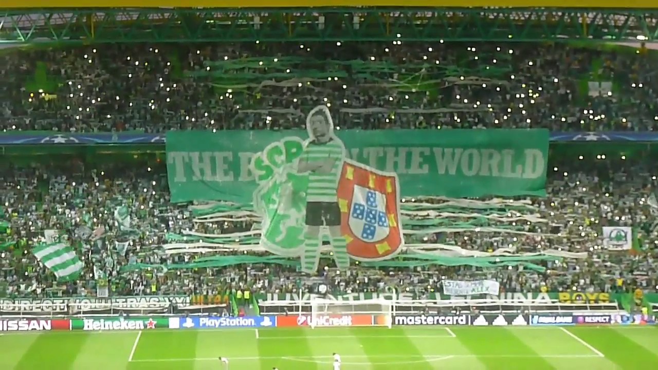 Paixão Brutal 48575 no estádio a cantar O Mundo Sabe Que-Sporting C P vs Barcelona  27-09- 2017