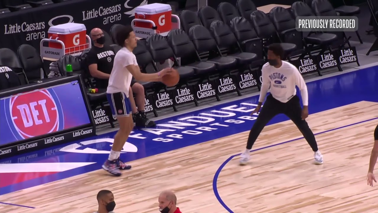 Cade Cunningham (Injured) Pregame Warmup October 20, 2021