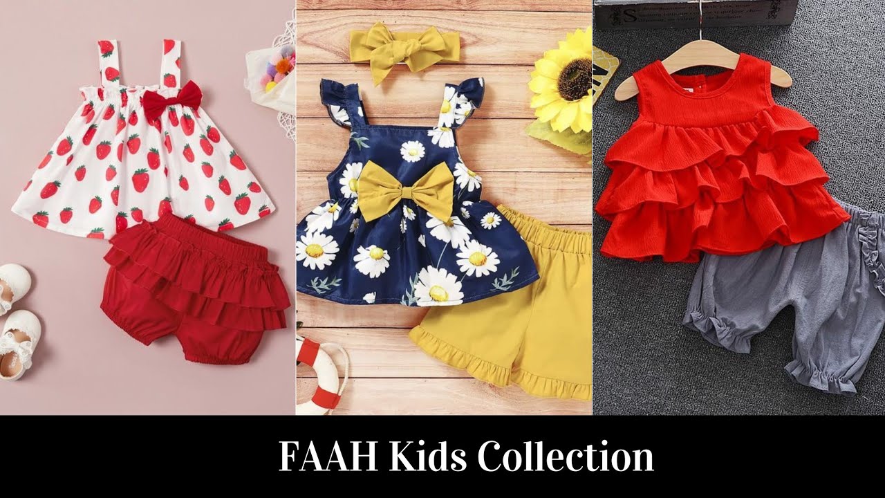 Baby Girl Frocks Designs, Newborn Baby Dress, Summer Winter Ruffle Bow Front Tops 6 Months - 2 Years