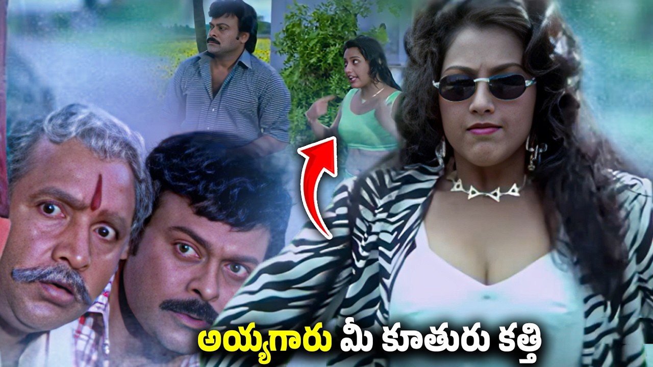 అయ్యగారు మీ కూతురు కత్తి | Chiranjeevi & Meena Super Hit Best Scene | Chiranjeevi Movie Scenes